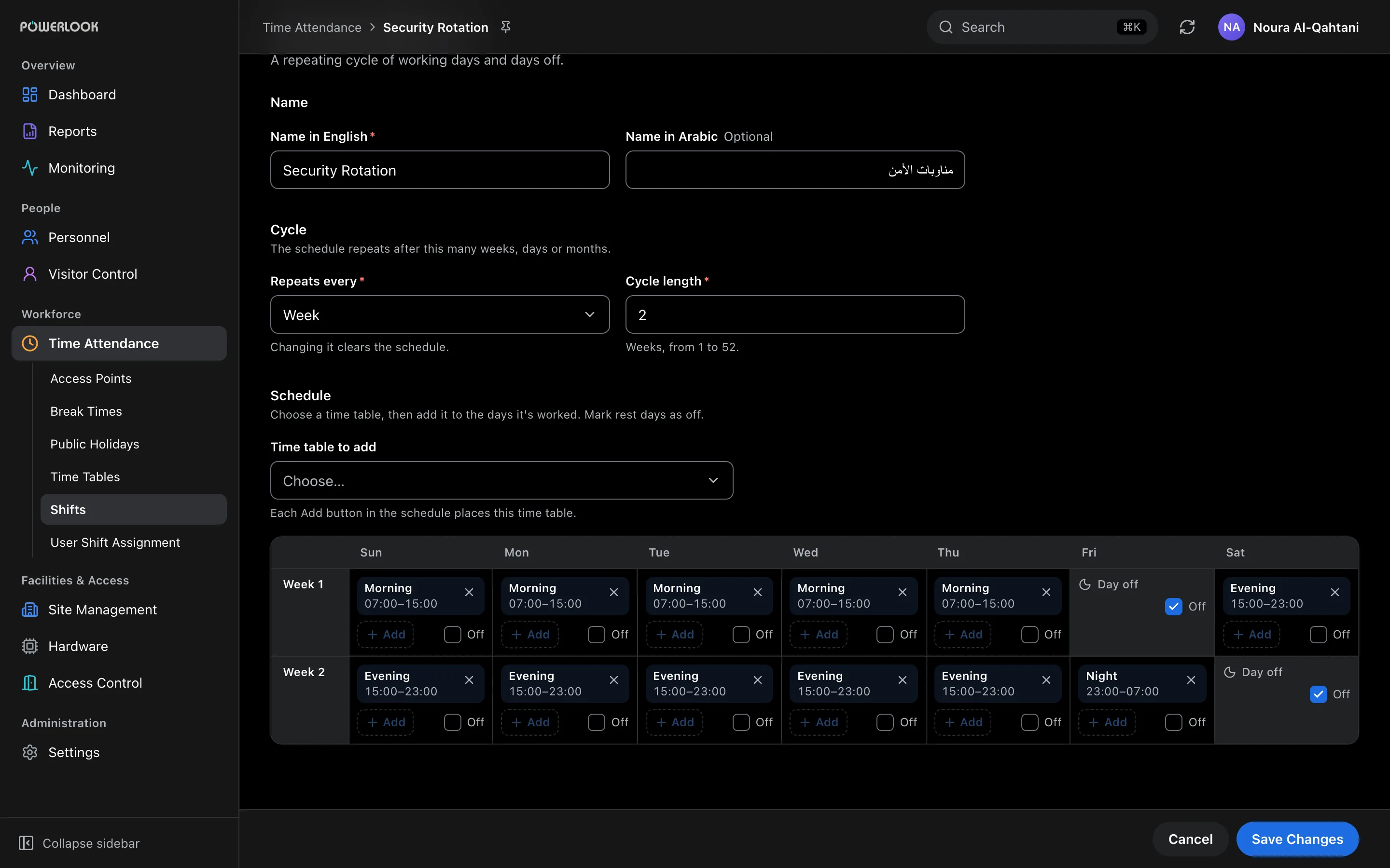Time and attendance: Manage shifts, breaks, holidays and daily attendance across teams.